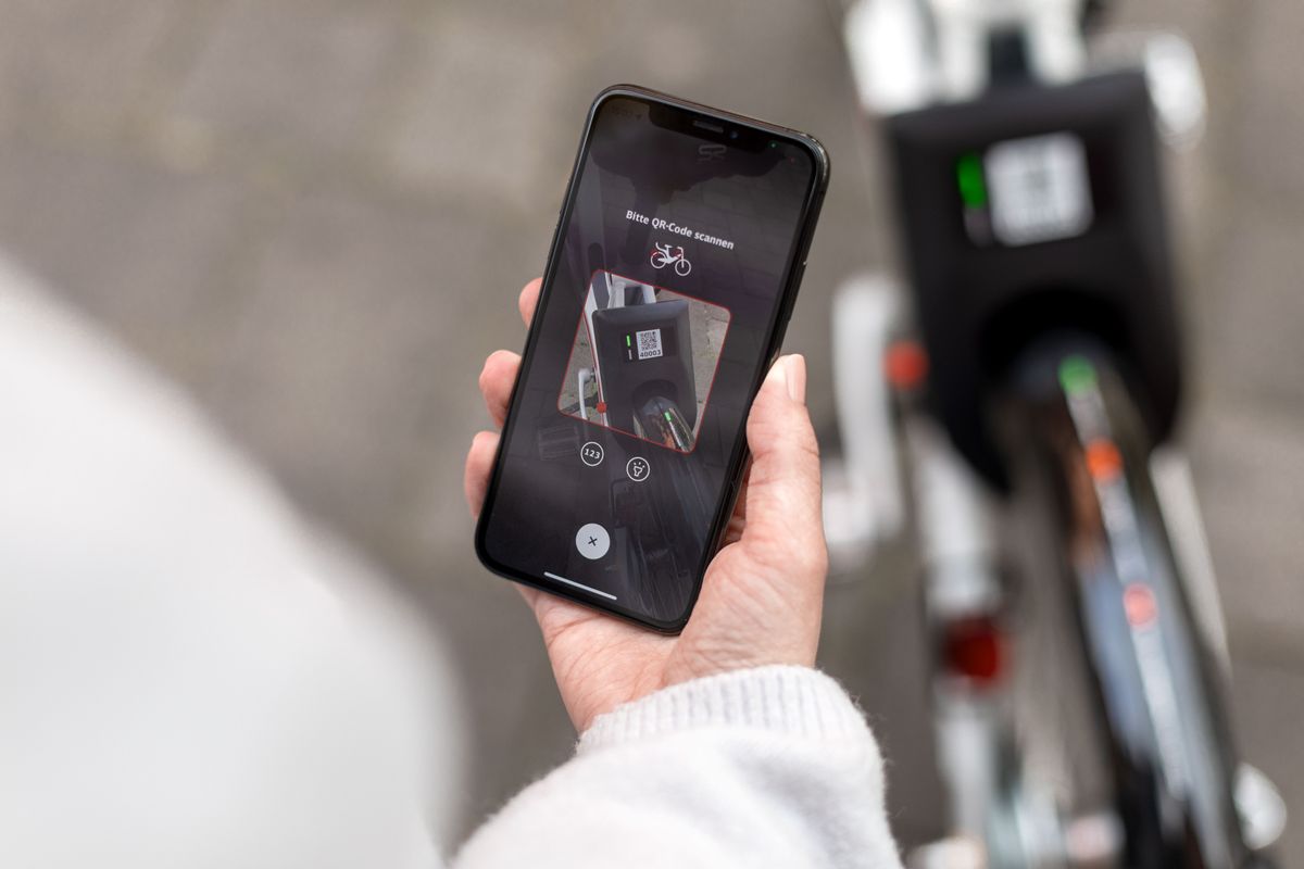 Rent the bike via smartphone